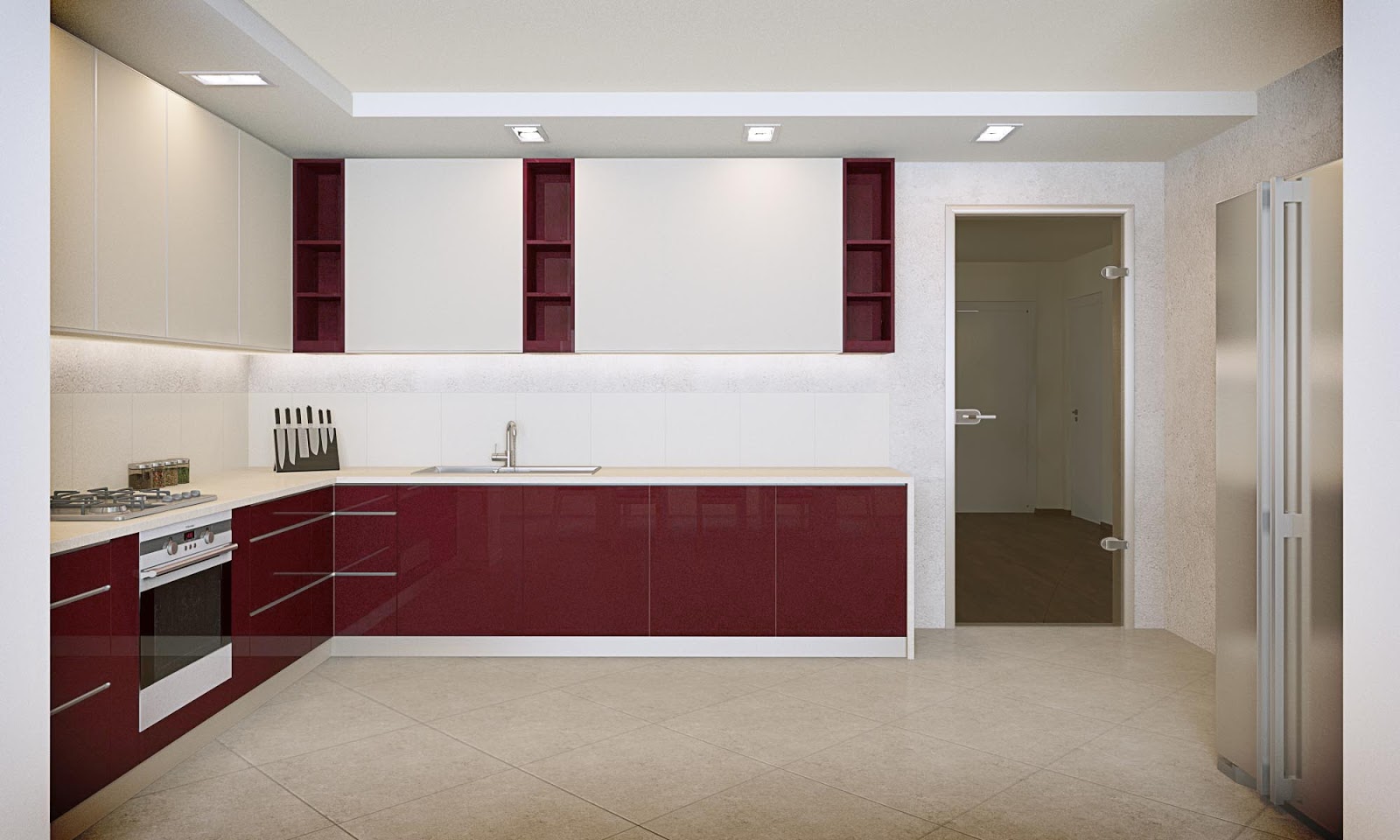 Візуалізація приміщення кухні після принципового погодження з замовником концепції на рівні ескізів.